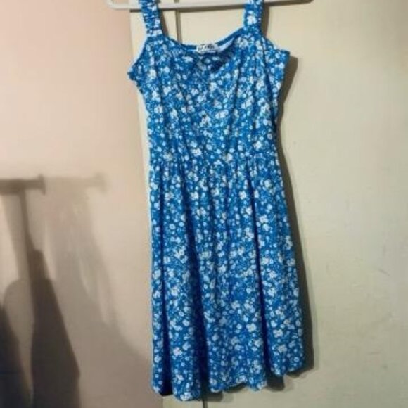 HUHOt Casual Square Neck Dress with Pocket Cute Sleeveless - Picture 1 of 5
